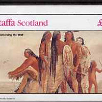 Staffa 1982 N American Indians #05 imperf deluxe sheet (£2 value - Deceiving the Wolf) unmounted mint