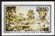 Staffa 1982 Grand Drive, Central Park New York imperf deluxe sheet (£2 value) unmounted mint