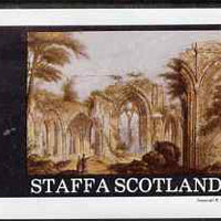 Staffa 1981 Painting of Church Ruins imperf deluxe sheet (£2 value) unmounted mint