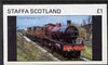 Staffa 1981 Steam Locos #01 imperf souvenir sheet (£1 value) unmounted mint