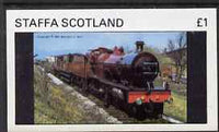 Staffa 1981 Steam Locos #01 imperf souvenir sheet (£1 value) unmounted mint