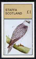 Staffa 1981 Jer Falcon imperf deluxe sheet (£2 value) unmounted mint