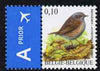 Belgium 2002-09 Birds #5 Hedge Sparrow (Dunnock) 0.10 Euro unmounted mint se-tenant with Priority Label SG 3694b