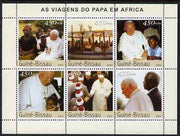 Guinea - Bissau 2003 Pope's Travels to Africa perf sheetlet containing 6 x 450 values unmounted mint Mi 2620-25