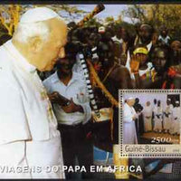 Guinea - Bissau 2003 Pope's Travels to Africa perf s/sheet containing 1 x 2500 value unmounted mint Mi BL 441