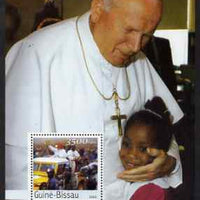 Guinea - Bissau 2003 Pope's Travels to Africa perf s/sheet containing 1 x 3500 value unmounted mint Mi BL 443