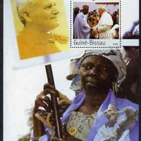 Guinea - Bissau 2003 Pope's Travels to Africa perf s/sheet containing 1 x 4000 value unmounted mint Mi BL 444
