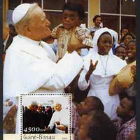 Guinea - Bissau 2003 Pope's Travels to Africa perf s/sheet containing 1 x 4500 value unmounted mint