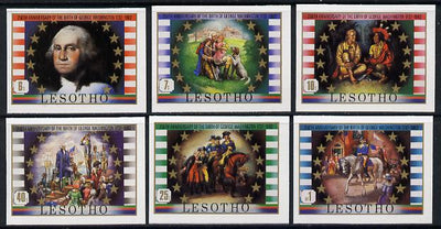 Lesotho 1982 George Washington set of 6 in unmounted mint imperf singles (SG 493-8)