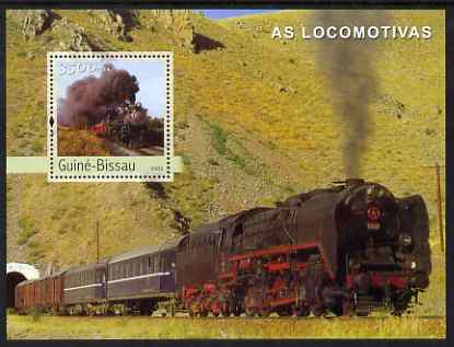 Guinea - Bissau 2003 Locomotives perf s/sheet containing 1 x 3500 value unmounted mint Mi BL 448