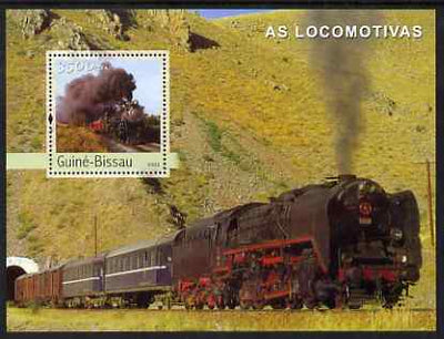 Guinea - Bissau 2003 Locomotives perf s/sheet containing 1 x 3500 value unmounted mint Mi BL 448