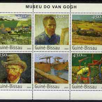 Guinea - Bissau 2003 The Van Gogh Museum perf sheetlet containing 6 x 450 values unmounted mint Mi 2682-87