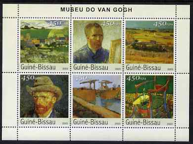 Guinea - Bissau 2003 The Van Gogh Museum perf sheetlet containing 6 x 450 values unmounted mint Mi 2682-87