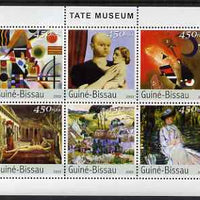 Guinea - Bissau 2003 The Tate Museum perf sheetlet containing 6 x 450 values unmounted mint Mi 2676-81