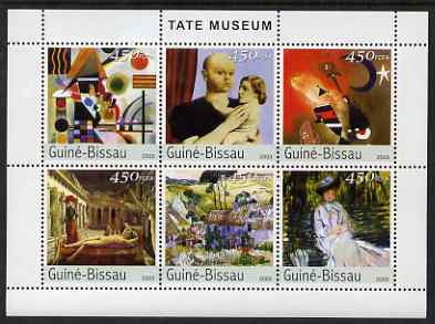 Guinea - Bissau 2003 The Tate Museum perf sheetlet containing 6 x 450 values unmounted mint Mi 2676-81
