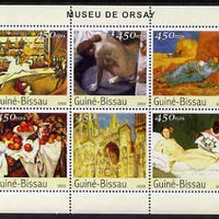 Guinea - Bissau 2003 The Orsay Museum perf sheetlet containing 6 x 450 values unmounted mint Mi 2664-69