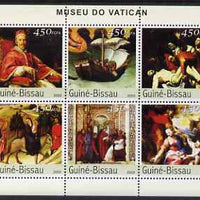 Guinea - Bissau 2003 The Vatican Museum perf sheetlet containing 6 x 450 values unmounted mint Mi 2688-93