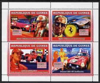 Guinea - Conakry 2006 Ferrari perf sheetlet containing 4 values unmounted mint