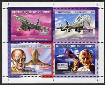 Guinea - Conakry 2006 Concorde perf sheetlet containing 4 values unmounted mint