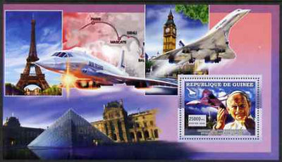 Guinea - Conakry 2006 Concorde perf s/sheet #4 containing 1 value (Pope & Landmarks) unmounted mint