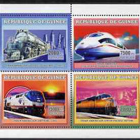 Guinea - Conakry 2006 American Trains perf sheetlet containing 4 values unmounted mint