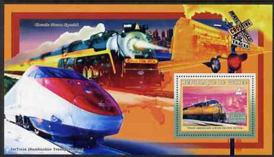 Guinea - Conakry 2006 American Trains perf s/sheet #4 containing 1 value (Union Pacific SD70M) unmounted mint