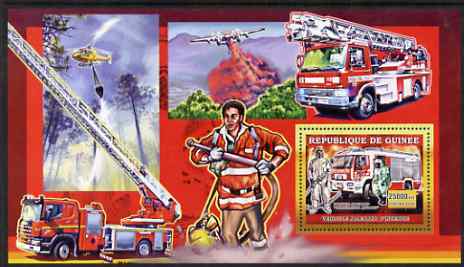 Guinea - Conakry 2006 European Fire Engines perf s/sheet #1 containing 1 value (German) unmounted mint