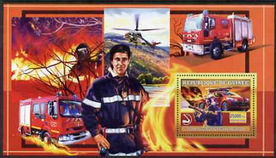 Guinea - Conakry 2006 European Fire Engines perf s/sheet #3 containing 1 value (French Peugeot) unmounted mint