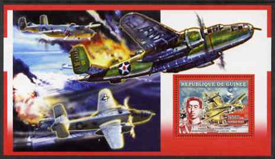 Guinea - Conakry 2006 Military Aircraft & Personalities perf s/sheet #2 containing 1 value (Hirohito) unmounted mint