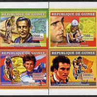 Guinea - Conakry 2006 Cycling perf sheetlet containing 4 values unmounted mint