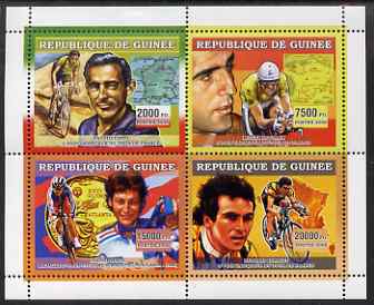 Guinea - Conakry 2006 Cycling perf sheetlet containing 4 values unmounted mint