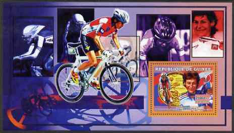 Guinea - Conakry 2006 Cycling perf s/sheet #3 containing 1 value (Jeannie Longo) unmounted mint