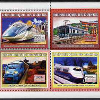 Guinea - Conakry 2006 Japanese Trains perf sheetlet containing 4 values unmounted mint