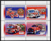 Guinea - Conakry 2006 American Fire Engines perf sheetlet containing 4 values unmounted mint