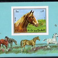 Fujeira 1970 Horses imperf m/sheet (Mi BL 33B) unmounted mint