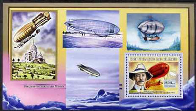 Guinea - Conakry 2006 Airships perf s/sheet #1 containing 1 value (Santos-Dumont) unmounted mint