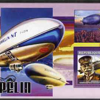 Guinea - Conakry 2006 Airships perf s/sheet #2 containing 1 value (Von Zeppelin) unmounted mint