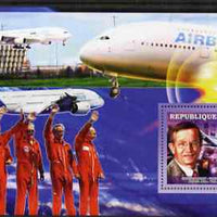 Guinea - Conakry 2006 Airbus A380 perf s/sheet #4 containing 1 value (Jacques Rosay Test Pilot) unmounted mint