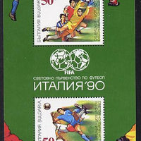 Bulgaria 1990 Football World Cup perf m/sheet SG MS 3679 (Mi BL 209A)