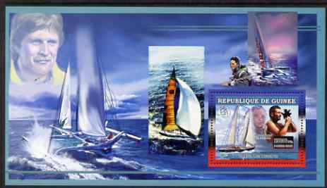 Guinea - Conakry 2006 Sailing Boats perf s/sheet #2 containing 1 value (Eric Tabarly & Pen Duick VI) unmounted mint