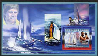 Guinea - Conakry 2006 Sailing Boats perf s/sheet #2 containing 1 value (Eric Tabarly & Pen Duick VI) unmounted mint