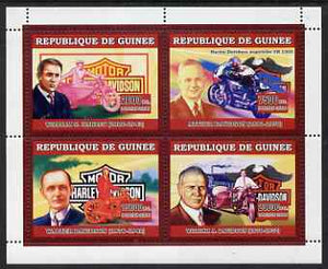 Guinea - Conakry 2006 Harley Davidson Motorcycles perf sheetlet containing 4 values unmounted mint