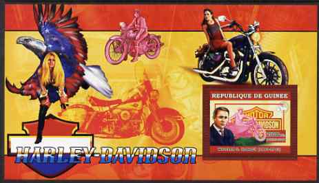 Guinea - Conakry 2006 Harley Davidson Motorcycles #1 - William S Harley perf s/sheet unmounted mint
