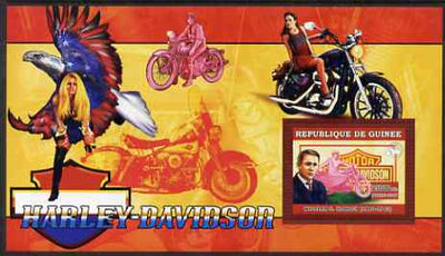 Guinea - Conakry 2006 Harley Davidson Motorcycles #1 - William S Harley perf s/sheet unmounted mint