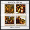 St Thomas & Prince Islands 2004 The Louvre Museum perf sheetlet containing 4 values unmounted mint, Mi 2527-30