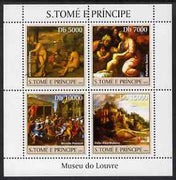 St Thomas & Prince Islands 2004 The Louvre Museum perf sheetlet containing 4 values unmounted mint, Mi 2527-30