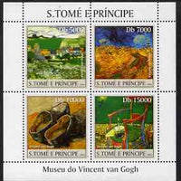 St Thomas & Prince Islands 2004 The Van Gogh Museum perf sheetlet containing 4 values unmounted mint, Mi 2535-38