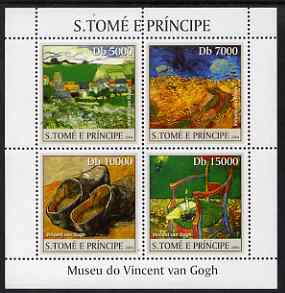 St Thomas & Prince Islands 2004 The Van Gogh Museum perf sheetlet containing 4 values unmounted mint, Mi 2535-38