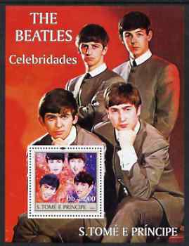 St Thomas & Prince Islands 2004 Celebrities perf s/sheet containing 1 value (Beatles) unmounted mint,Mi BL 489