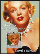 St Thomas & Prince Islands 2004 Cinema Stars perf s/sheet containing 1 value (Marilyn Monroe),unmounted mint,Mi BL 490
